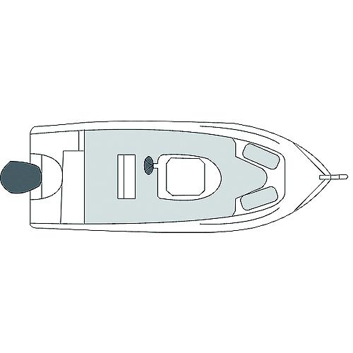 Carver 79012 Flex-Fit Pro™ Poly-Flex Ii V-Hull Center Console, Slate Gray - 79012 - 500-79012F1